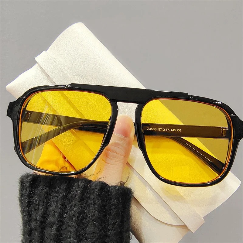 Vintage Fashion Glasses - New Oversized Frame Sunglasses Classic Women's