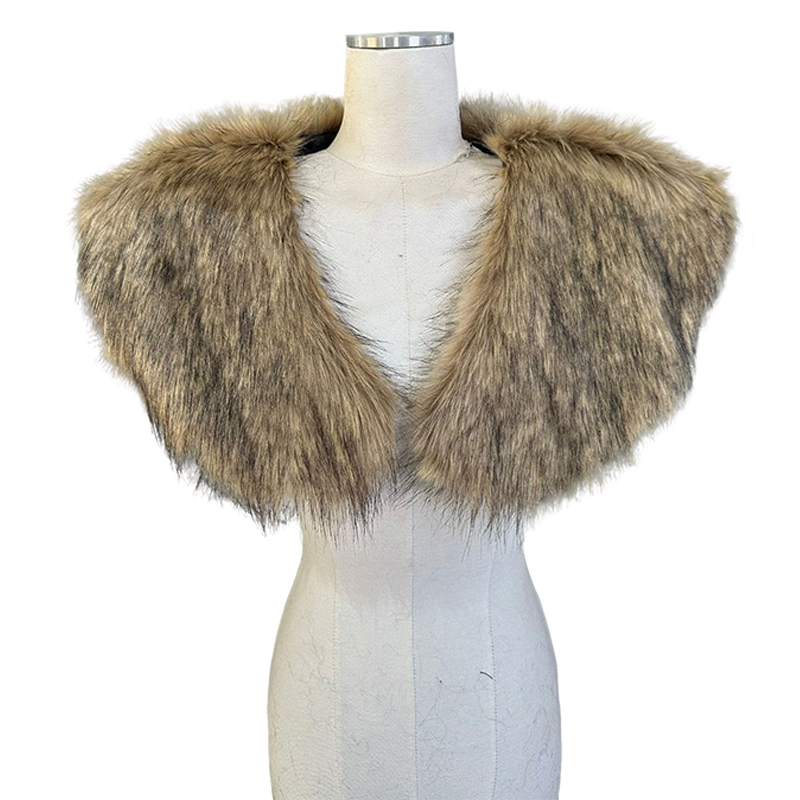 Vintage Trench Coat - Medieval Viking Fur Cape Shawl Faux