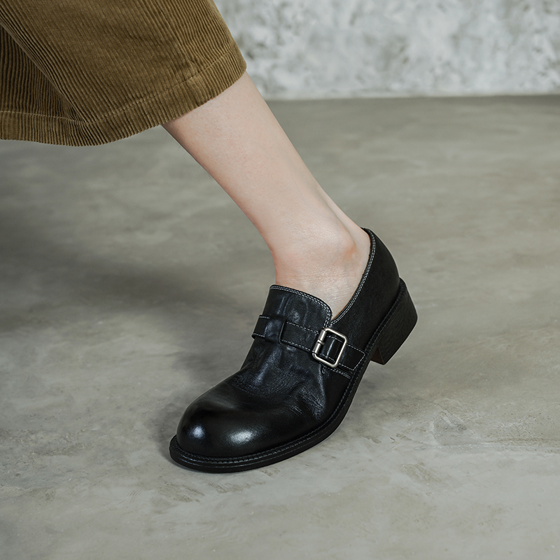 Vintage Fashion Heels - New 2026 Autumn Vintage Natural Leather