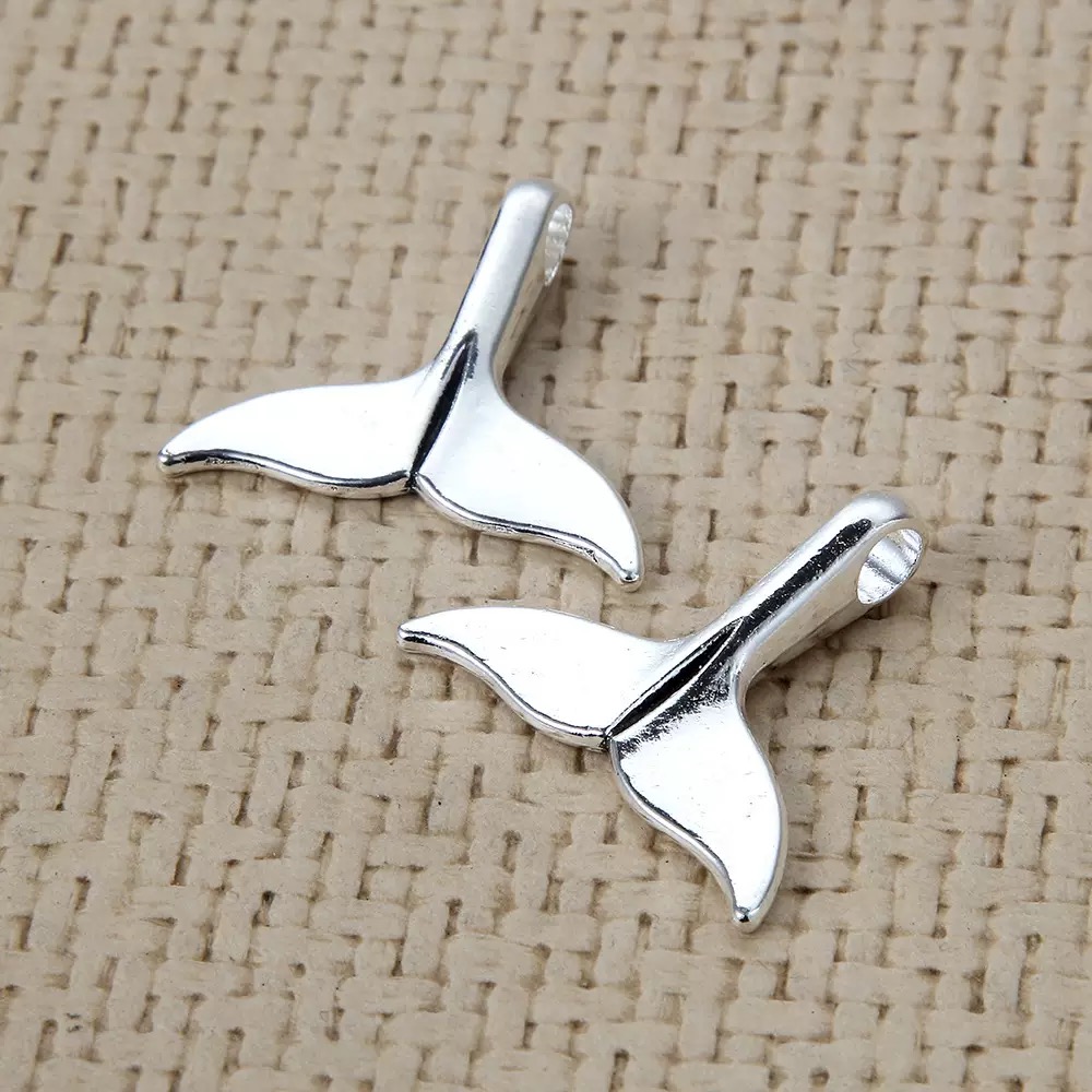 Vintage Fashion Tumblr - 5/10pcs antique silver plated whale tail
