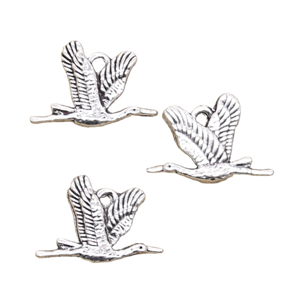 Vintage Fashion Tumblr - 12pcs Charms Wild Goose Bird 20x14mm
