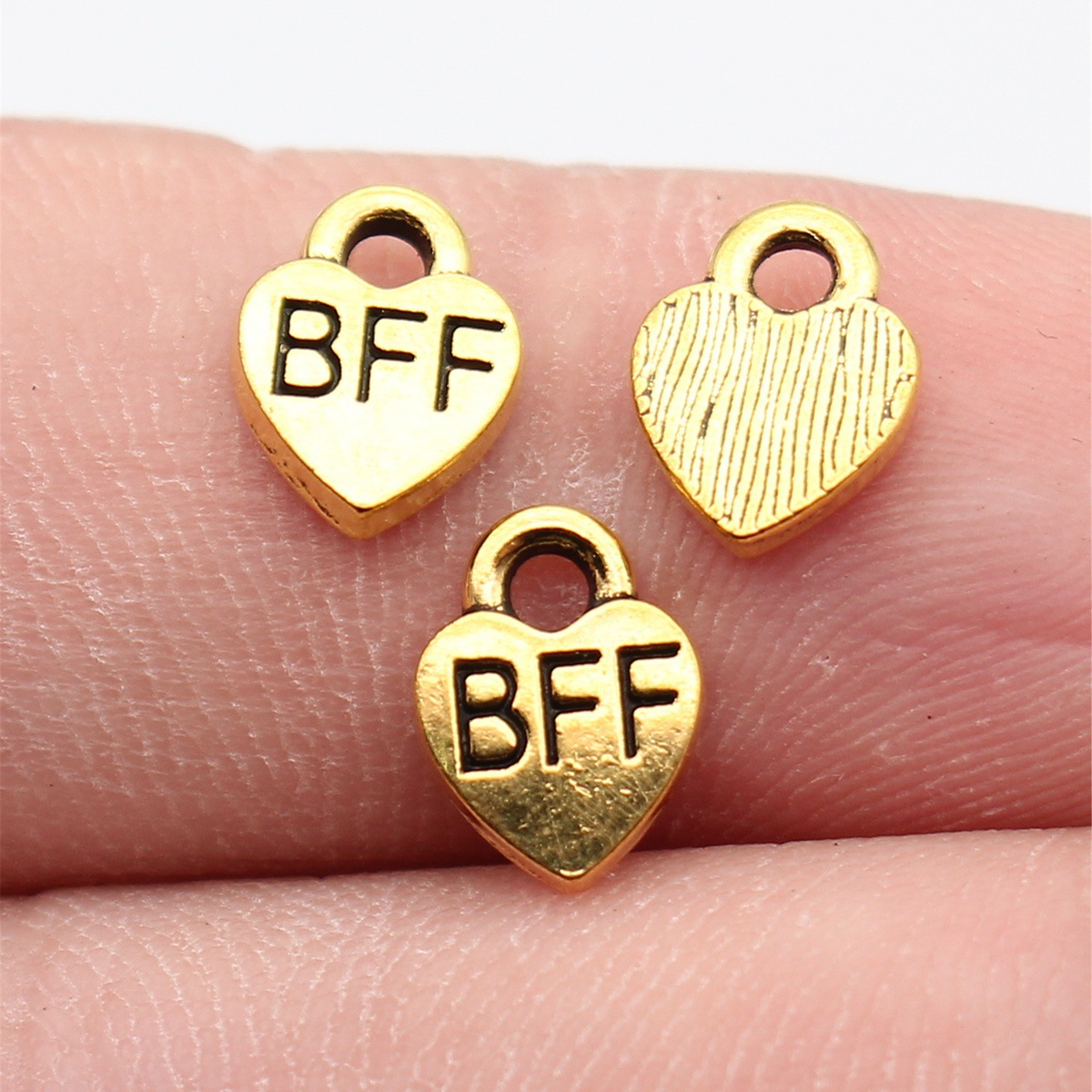 Vintage Fashion Tumblr - 40pcs 9.3x7mm Antique Gold Color Bff