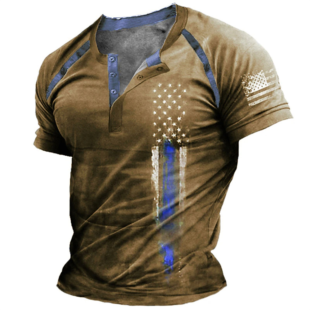Vintage Fashion Streetwear - Funny 3D American Flag Print Men's