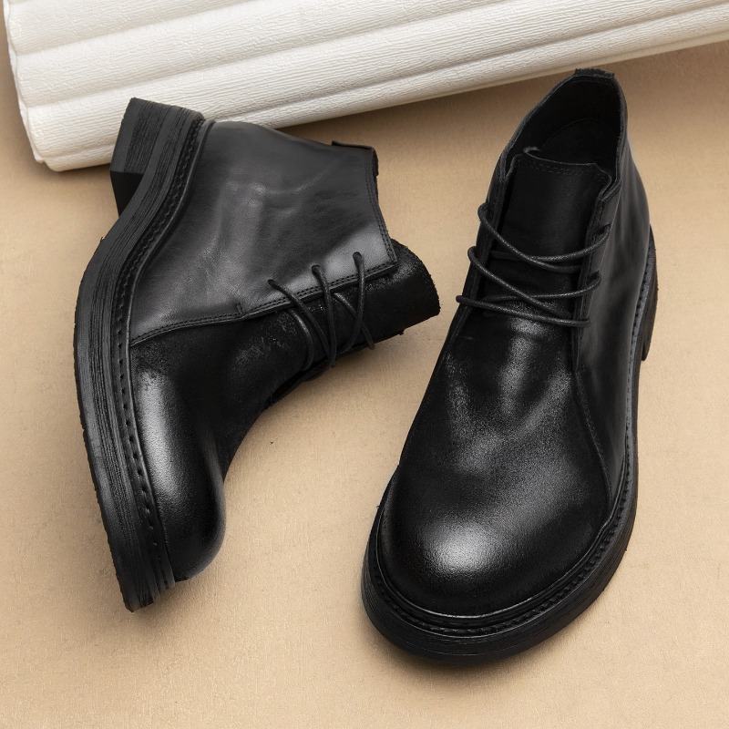 Vintage Fashion Luxury - Vintage Mens Genuine Leather Boots Luxury