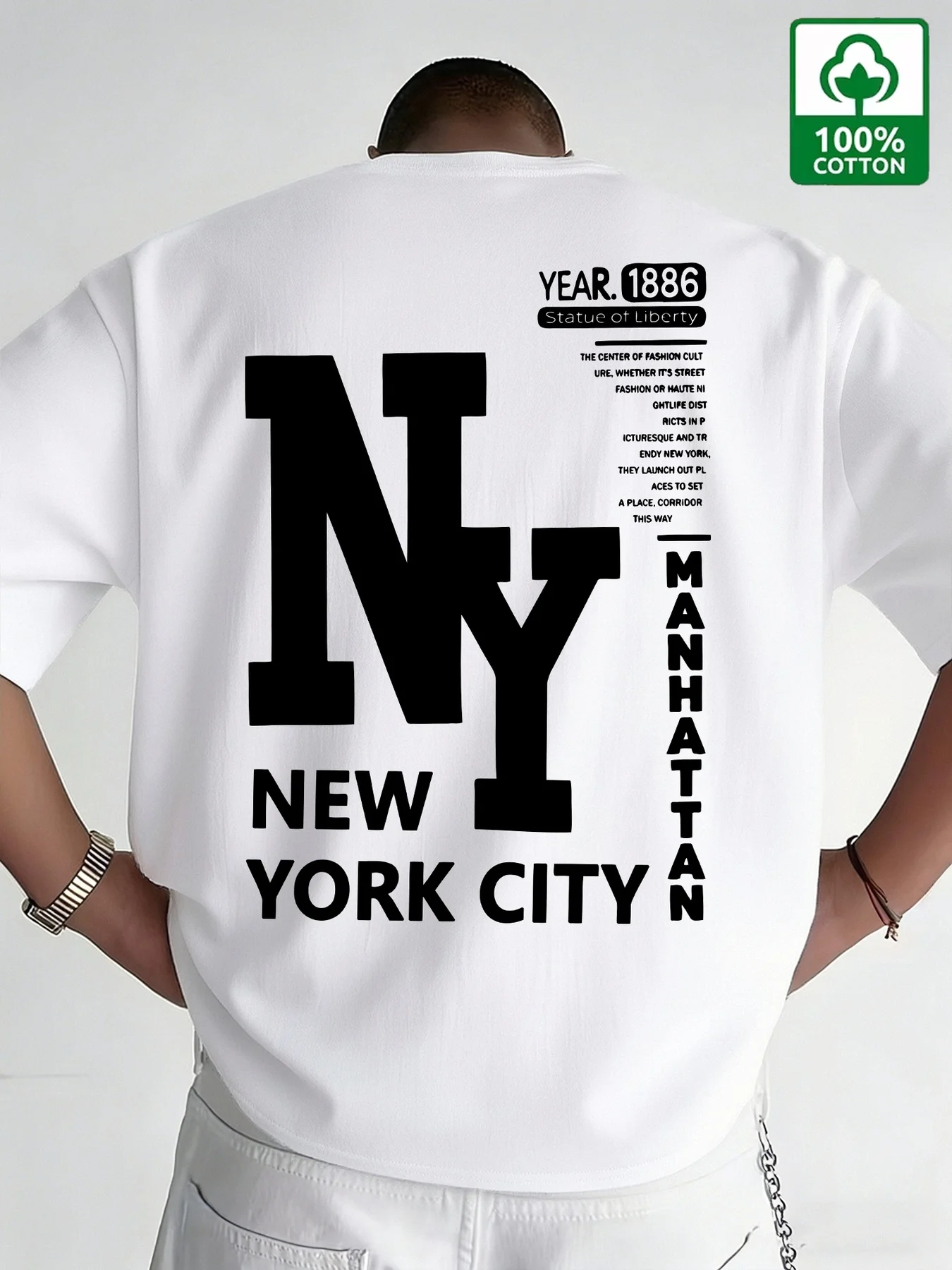 Vintage Fashion York - Men NYC T Shirt Cotton New