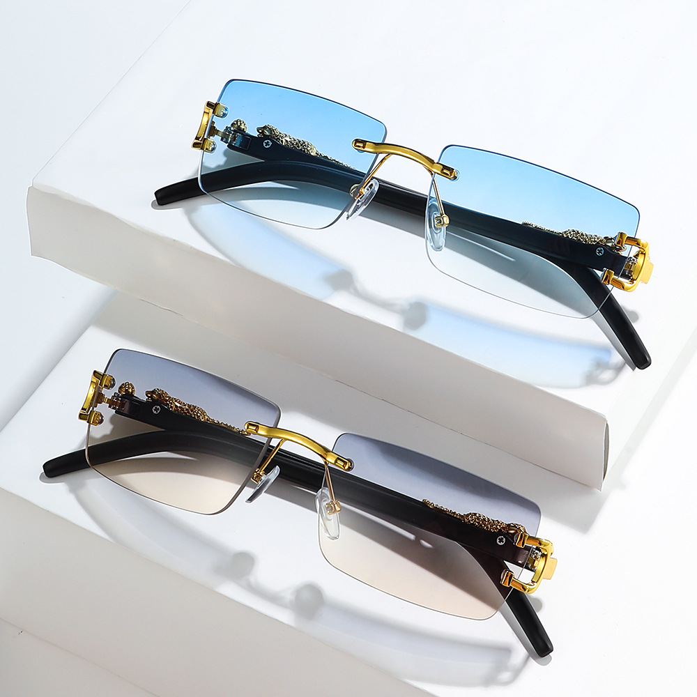 Vintage Fashion Streetwear - 1PCS Fashion Vintage Rimless Sunglasses Women