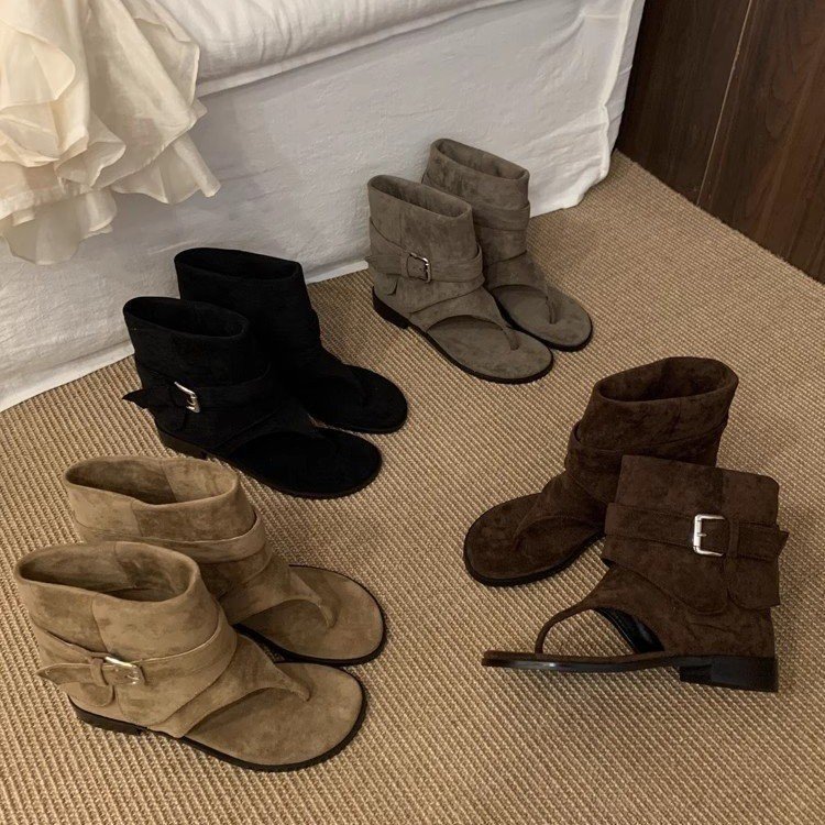 Vintage Fashion Luxury - Women Peep Toe Boots Summer New