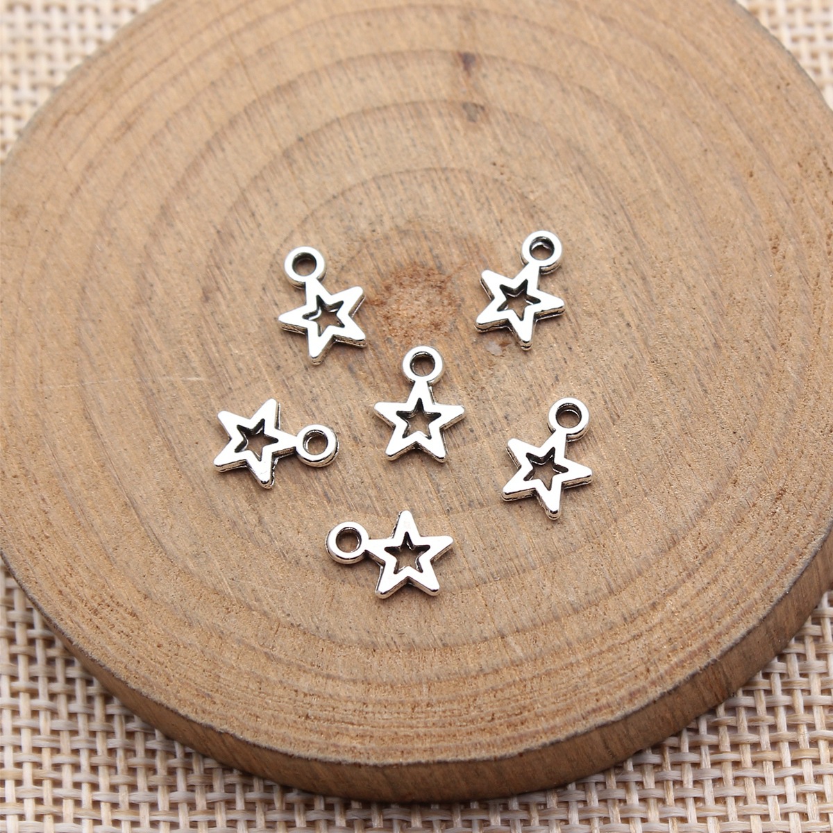 Vintage Fashion Tumblr - 80pcs 8.5x6.2mm(0.33x0.24inch) Antique Silver Color Star