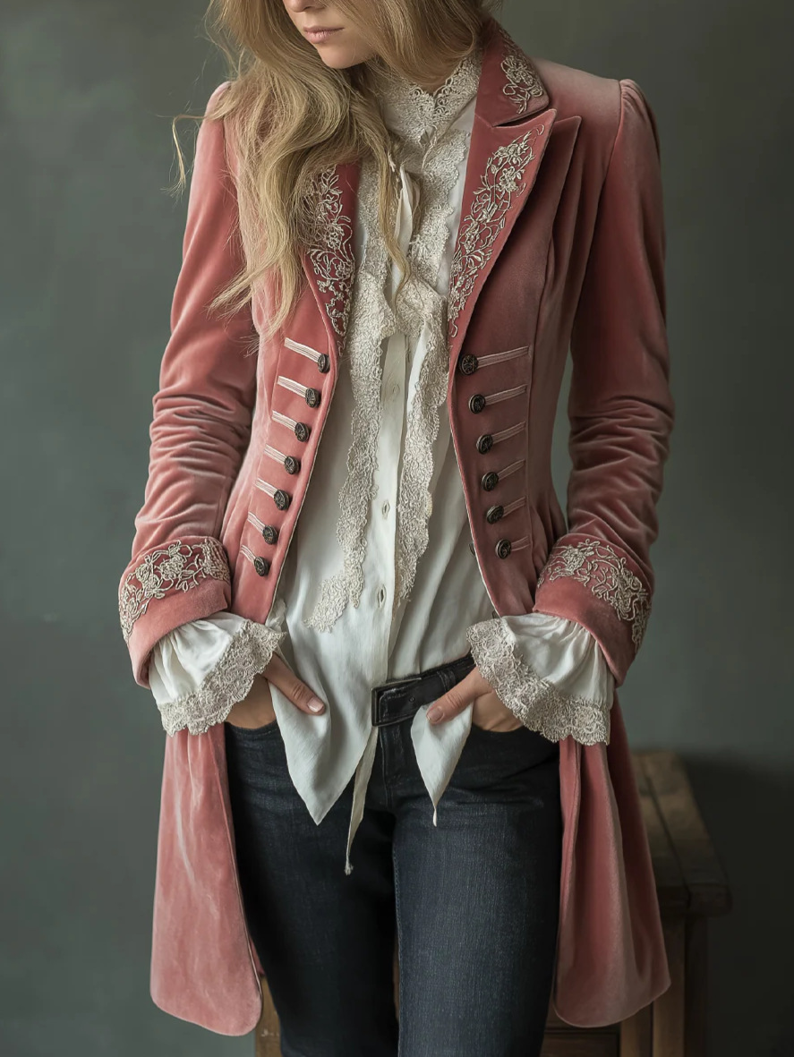 Velvet Blazer Vintage - Elegant Chic Velvet Jacket Blazer for