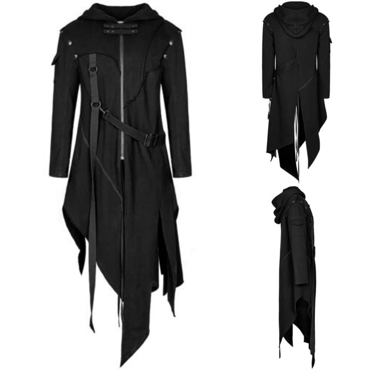 Vintage Trench Coat - Steampunk Trench Coat Gothic Jacket Vintage