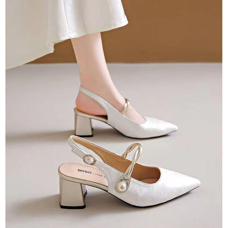 Vintage Fashion Heels - 2026 Elegant Women Pointed Toe Slingback