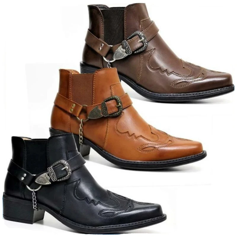 Vintage Fashion Streetwear - Fashion 2026 Men's Vintage Cowboy Boots
