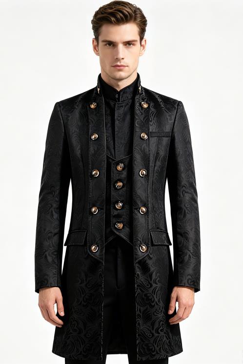 Vintage Trench Coat - Men Victoria Edwardian Steampunk Trench Coat