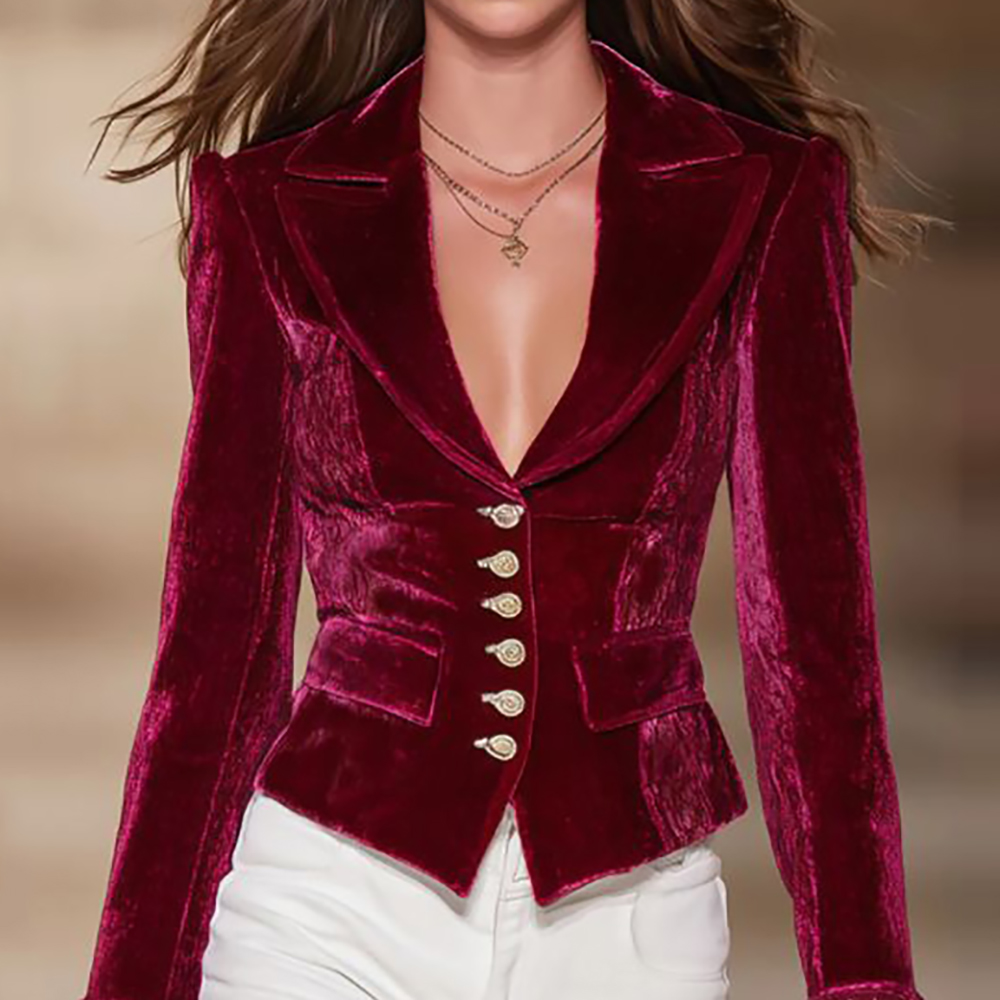 Women's Elegant Velvet Blazer  - огляд і ціна Velvet Blazer Vintage
