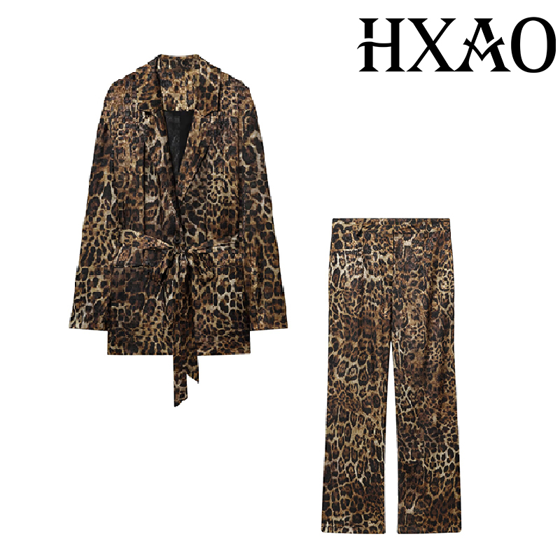 HXAO Leopard Pants Sets 2 Piec - огляд і ціна Vintage Trench Coat