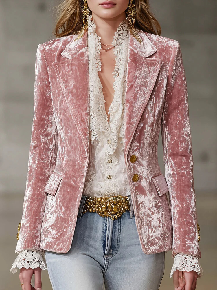 Elegant Velvet Blazer for Wome - огляд і ціна Velvet Blazer Vintage