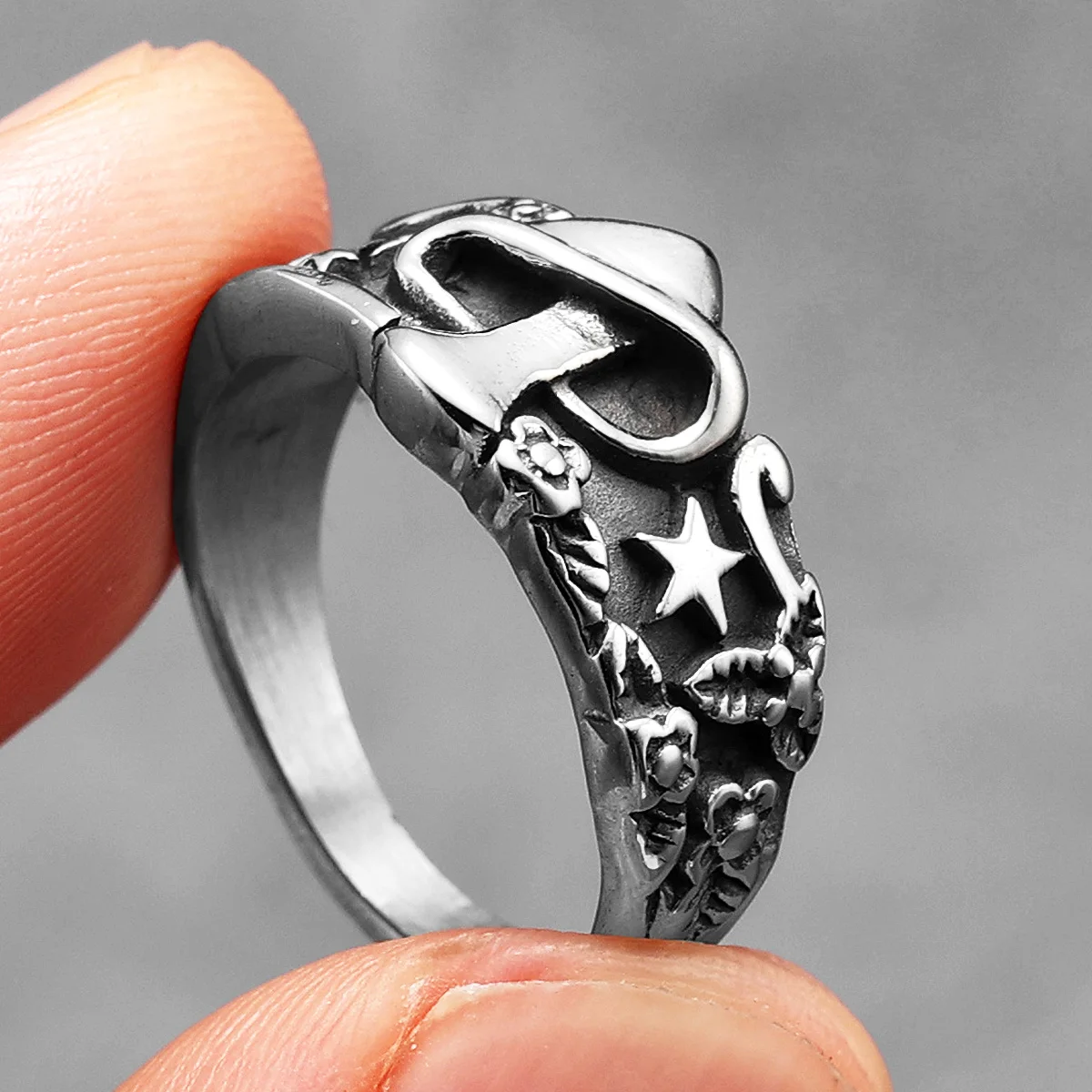 Mushroom Star Men Rings Stainl - огляд і ціна Vintage Fashion Newtown