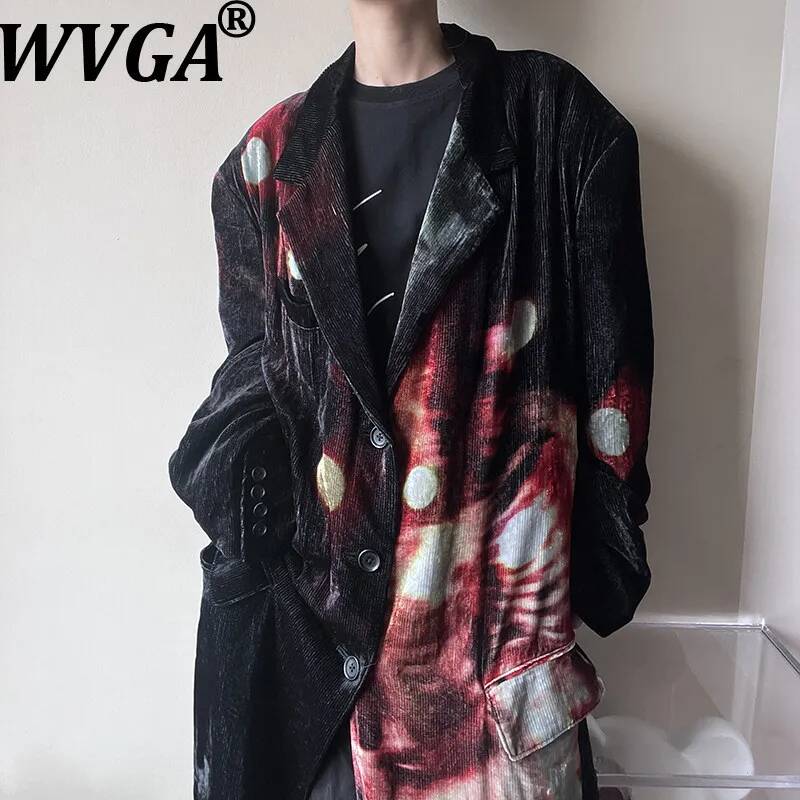 WVGA Spring Autumn New Men Dar - огляд і ціна Velvet Blazer Vintage