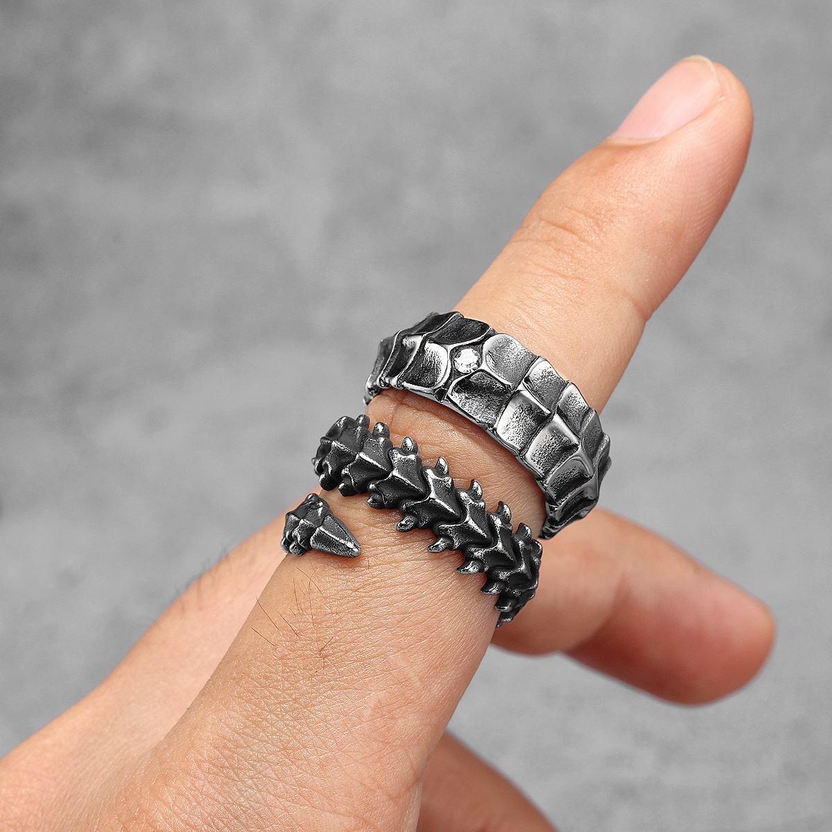 Eivil Dragon Spine Men Rings S - огляд і ціна Vintage Fashion Stuff