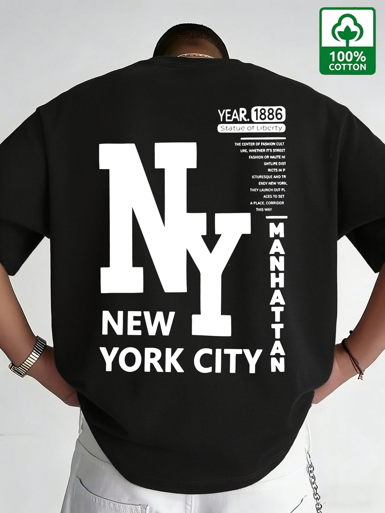 Men NYC T Shirt Cotton New Yor - огляд і ціна Vintage Fashion York