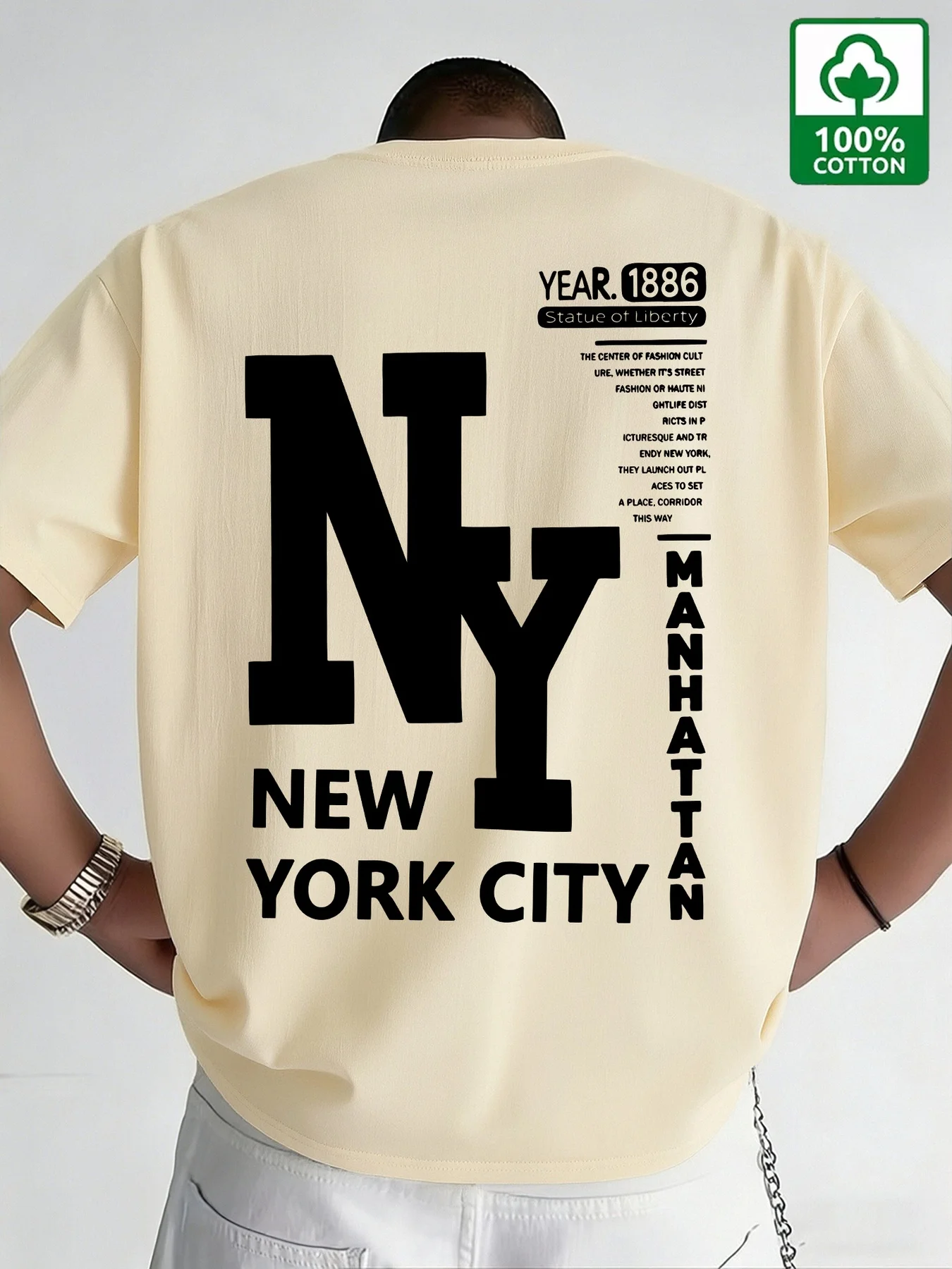Men NYC T Shirt Cotton New Yor - огляд і ціна Vintage Fashion York