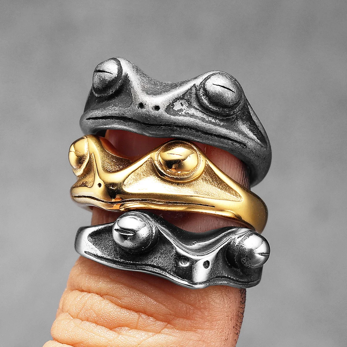 Frog Prince Men Rings Stainles - огляд і ціна Vintage Fashion Newtown