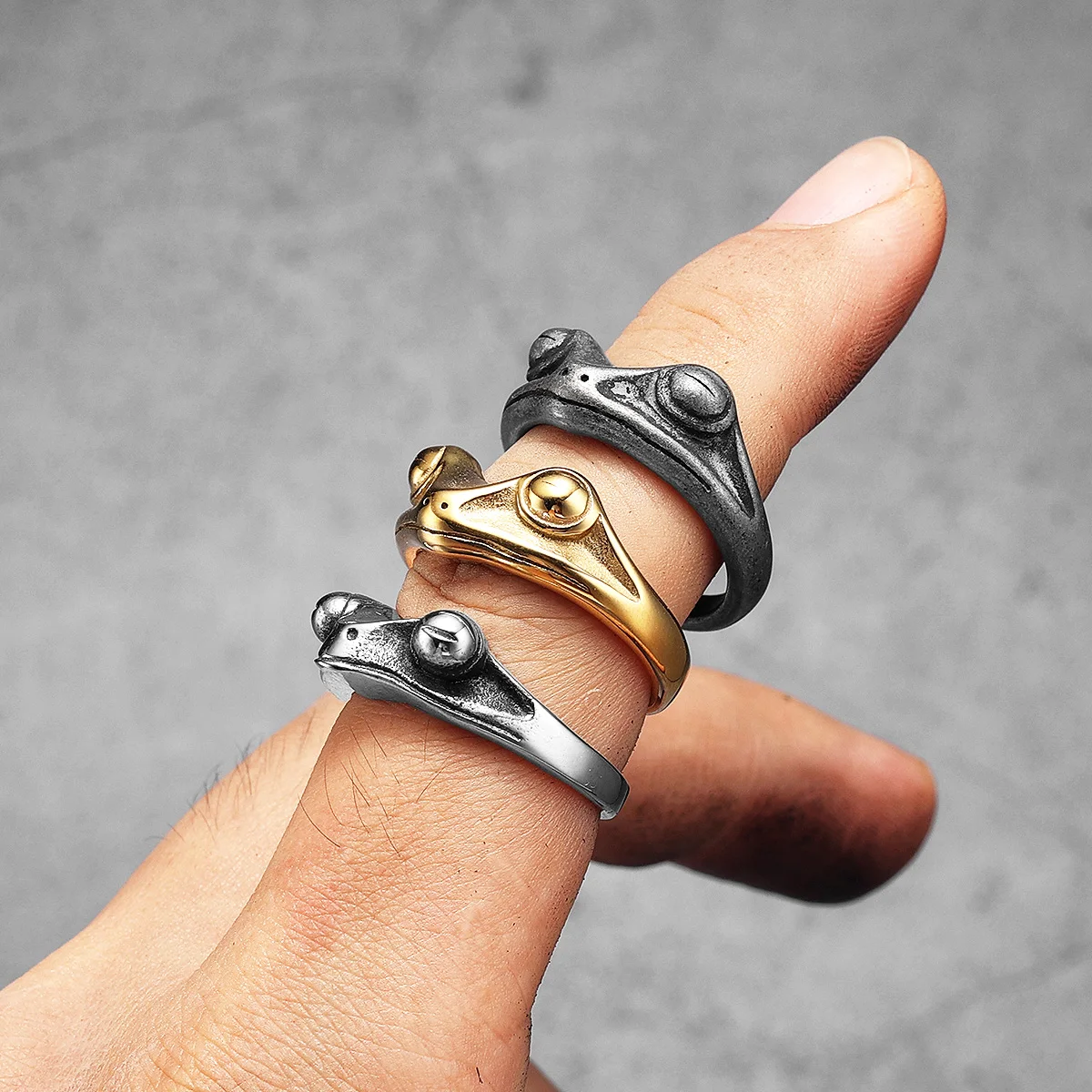 Frog Prince Men Rings Stainles - огляд і ціна Vintage Fashion Newtown