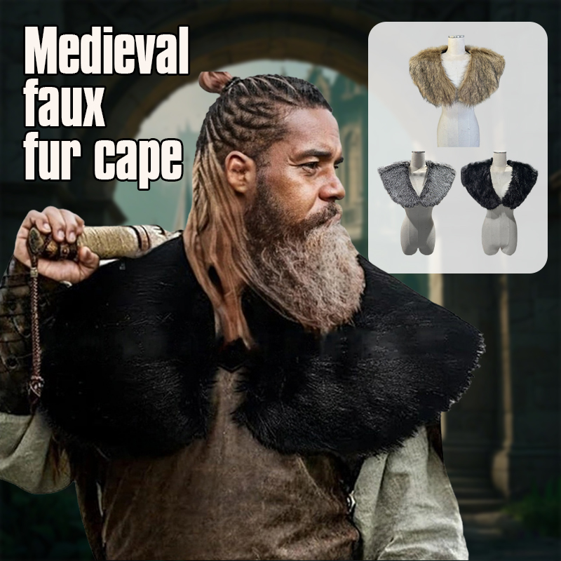 Medieval Faux Fur Collar Fur S - огляд і ціна Vintage Trench Coat