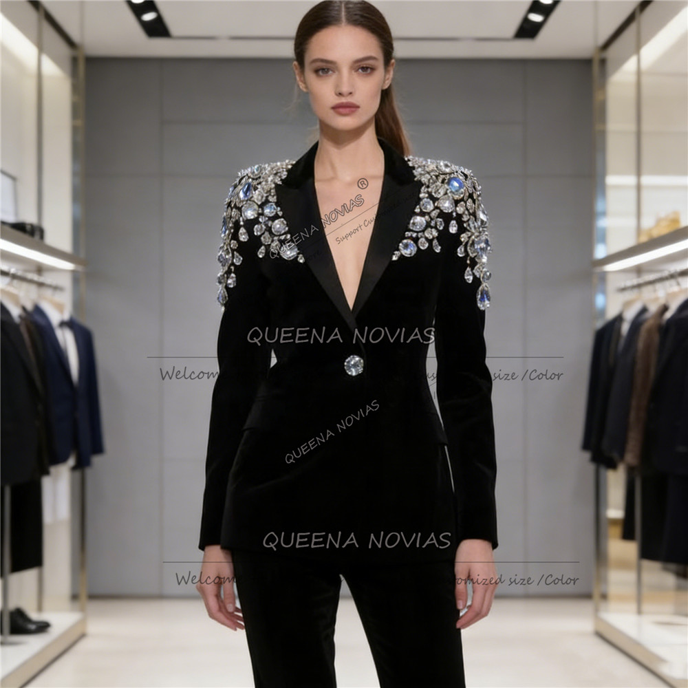 Exclusive Diamond Beaded Suits - огляд і ціна Velvet Blazer Vintage