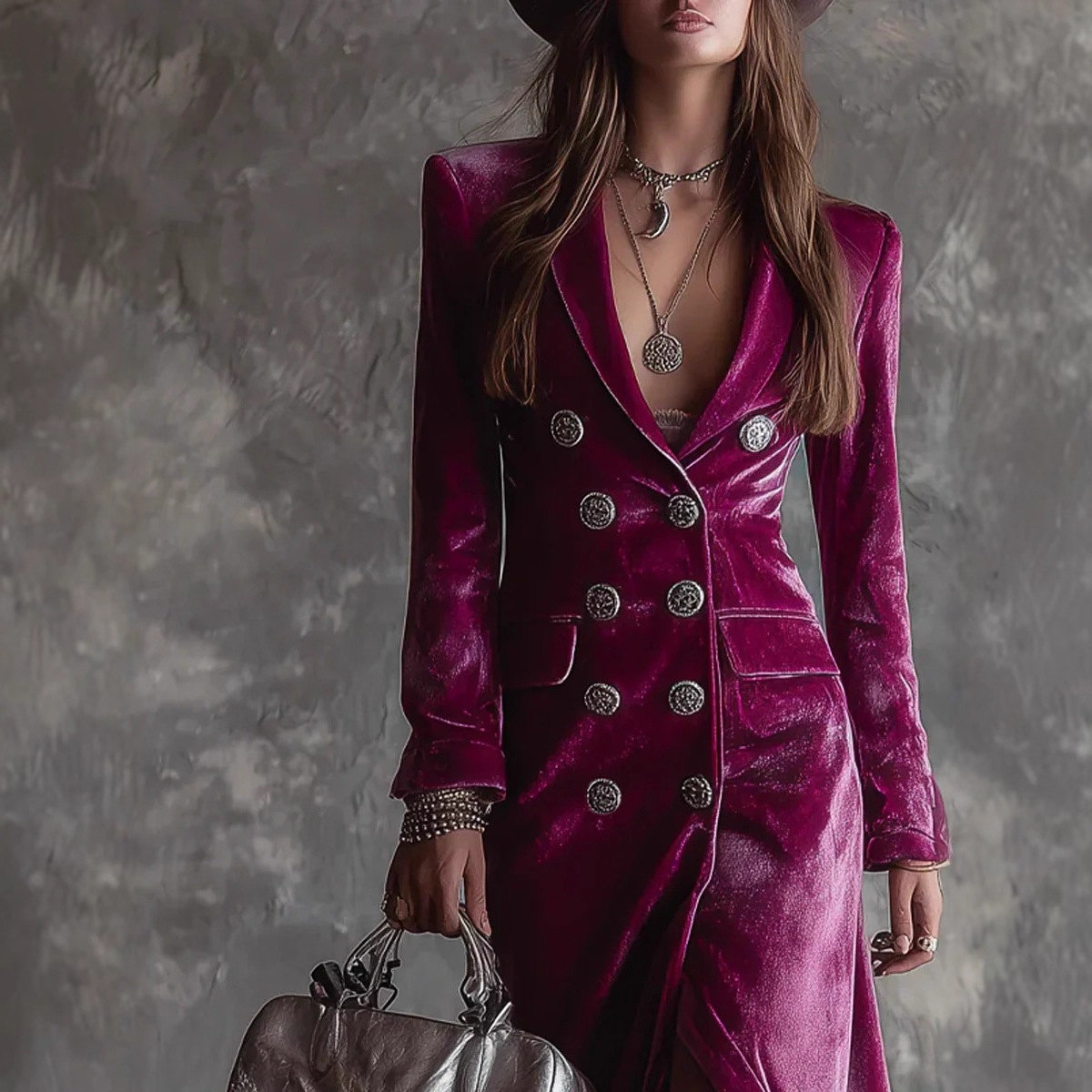 Vintage Velvet Long Blazer Dre - огляд і ціна Velvet Blazer Vintage