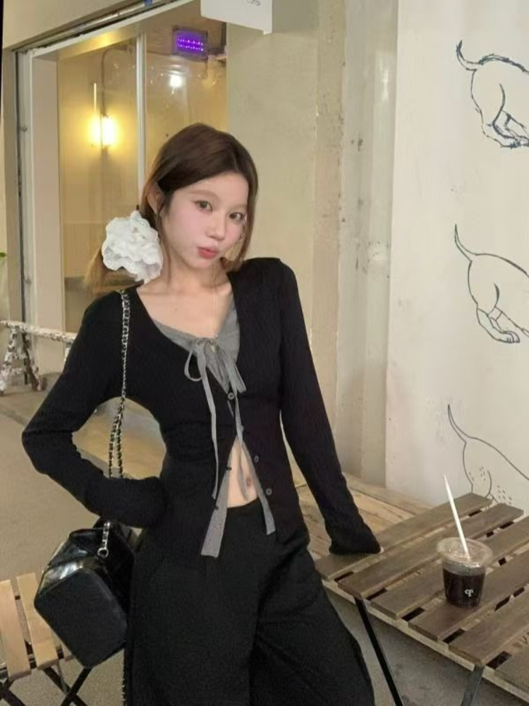 Vintage Contrast Tie Faux 2PCS - огляд і ціна Vintage Fashion Hong Kong
