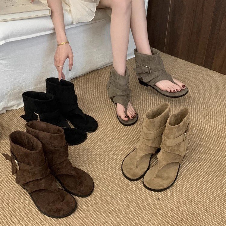 Women Peep Toe Boots Summer Ne - огляд і ціна Vintage Fashion Luxury