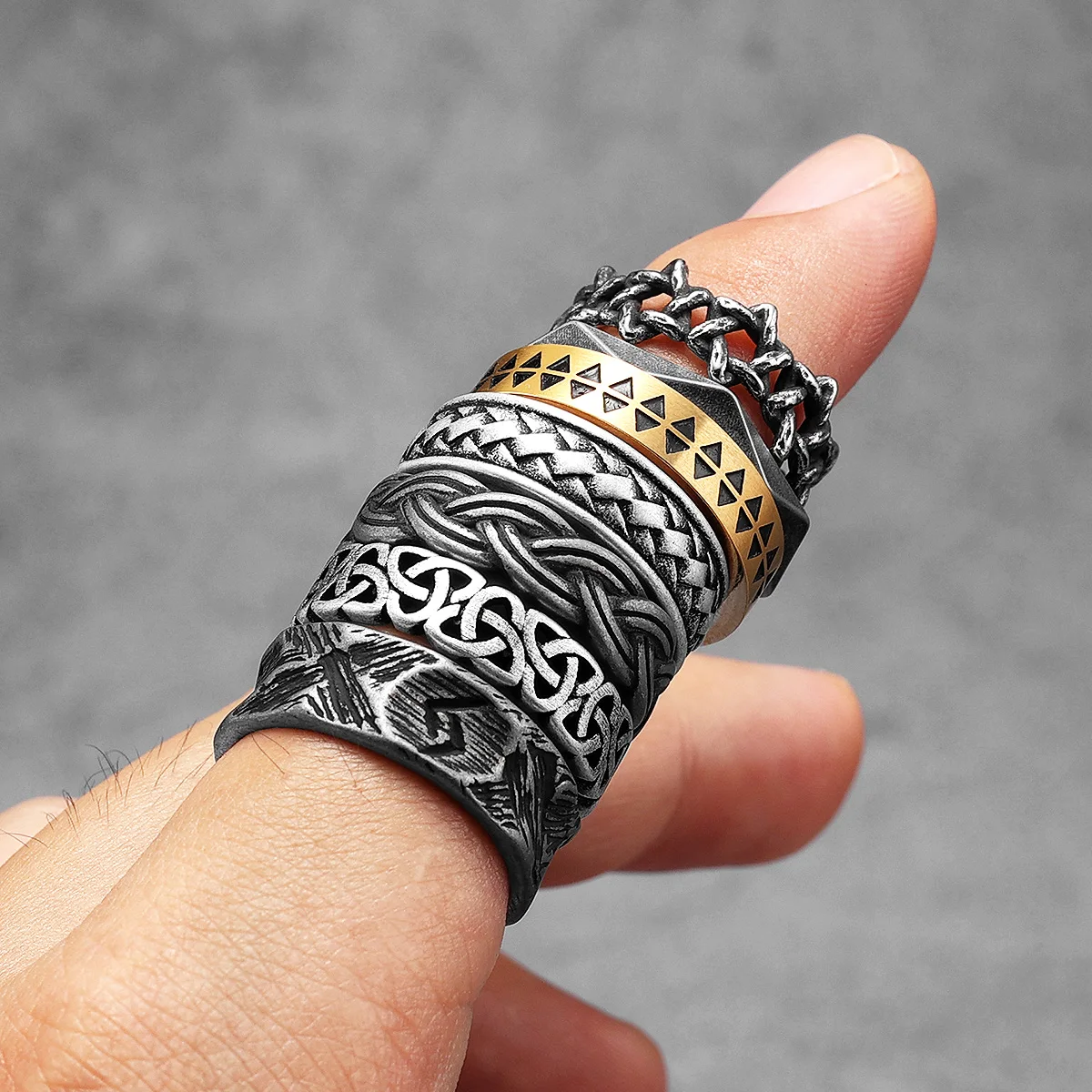 Hollow Celtic Knot Men Rings S - огляд і ціна Vintage Fashion Newtown