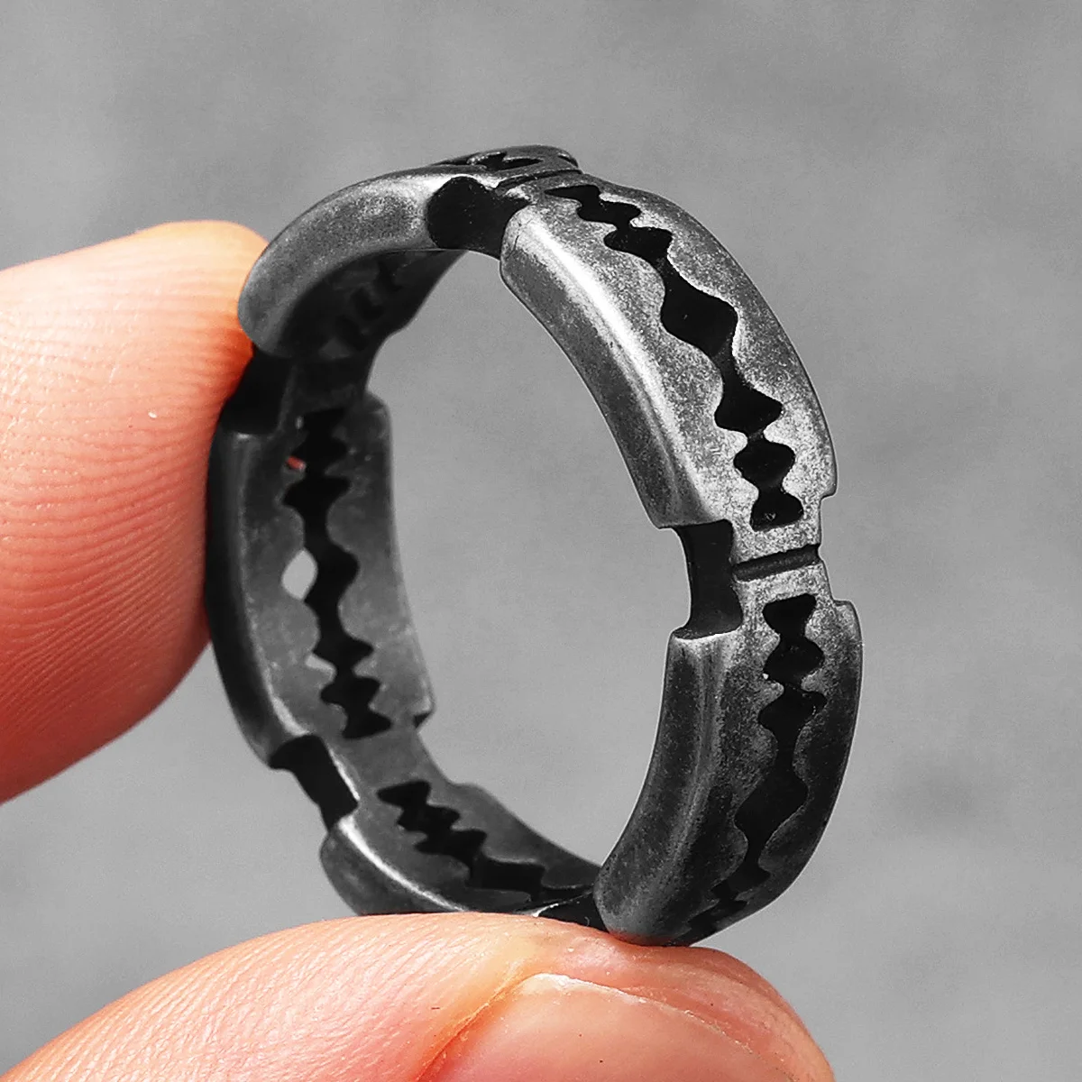 Retro Razor Blade Men Rings St - огляд і ціна Vintage Fashion Newtown