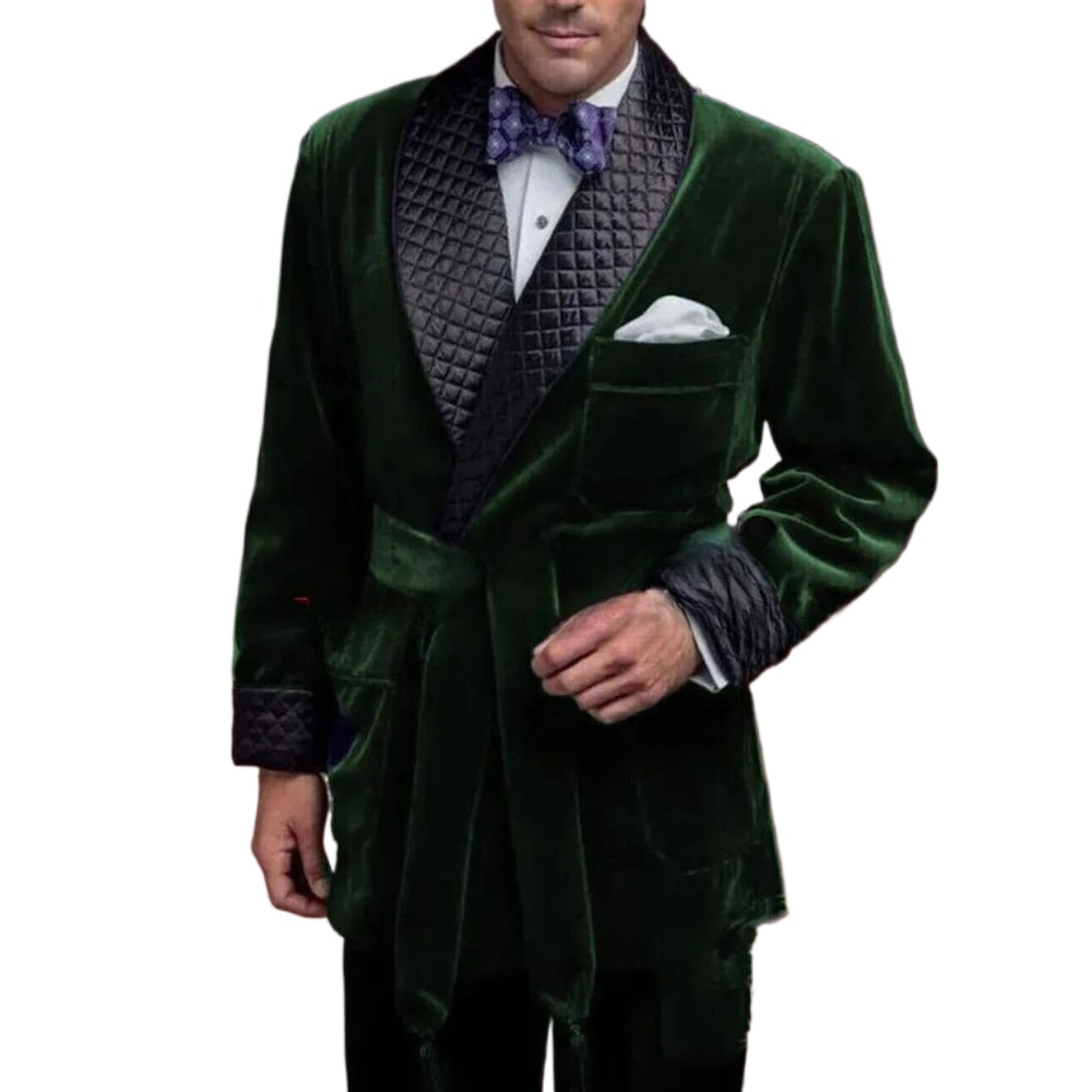 Green Velvet Smoking Suit Jack - огляд і ціна Velvet Blazer Vintage