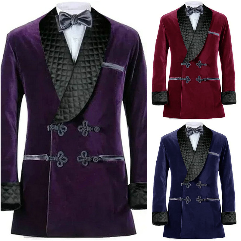 Double Breasted Purple Velvet  - огляд і ціна Velvet Blazer Vintage