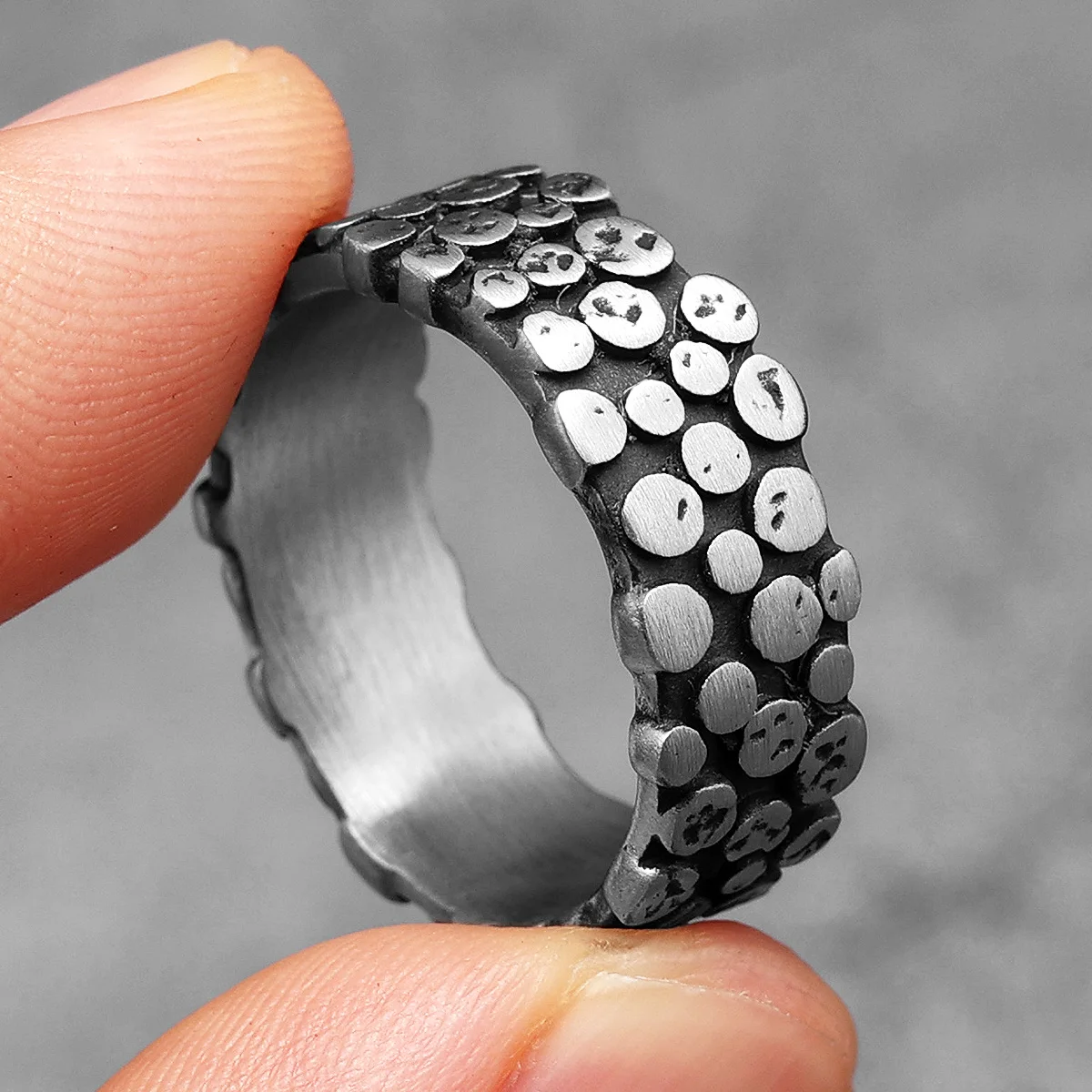Minimalism Spot Men Rings Stai - огляд і ціна Vintage Fashion Newtown